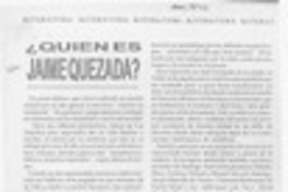 Quién es Jaime Quezada?  [artículo].