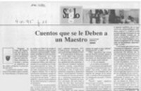 Cuentos que se le deben a un maestro  [artículo] Salvattori Coppola.