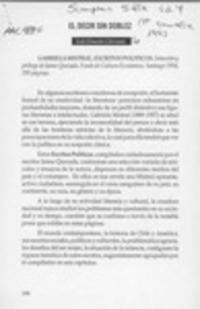 El decir sin doblez  [artículo] Luis Ernesto Cárcamo.