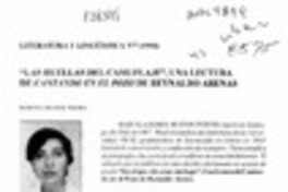 "Las huellas del camuflaje", una lectura de "Cantando en el pozo" de Reynaldo Arenas  [artículo] Marcela Bustos Pereira.