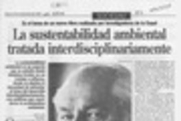 La sustentabilidad ambiental tratada interdisciplinariamente