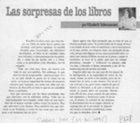 Las sorpresas de los libros  [artículo] Elizabeth Subercaseaux.