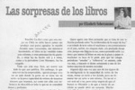 Las sorpresas de los libros  [artículo] Elizabeth Subercaseaux.