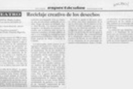 Reciclaje de los desechos  [artículo] Pedro Labra.