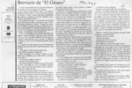 Breviario de "El Gitano"  [artículo] Sara Vial.