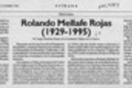 Rolando Mellafe Rojas (1929-1995)  [artículo] Sergio Martínez Baeza.