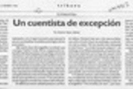 Un cuentista de excepción  [artículo] Antonio Rojas Gómez.