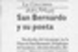 San Bernardo y su poeta  [artículo] Luciano Vásquez.