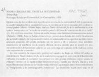 Poesía chilena del fin de la modernidad