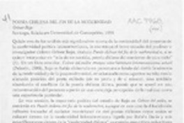 Poesía chilena del fin de la modernidad