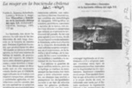 La mujer en la hacienda chilena  [artículo] G. A. C.