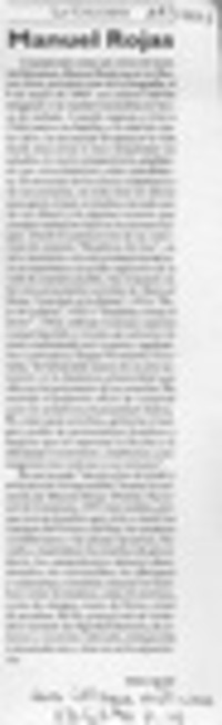 Manuel Rojas  [artículo] Milton Aguilar.