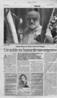 Un noble en busca de sus orígenes  [artículo] Elizabeth Neira.