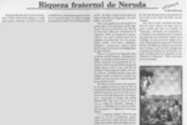 Riqueza fraternal de Neruda