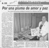 Por una pluma de amor y paz  [artículo].