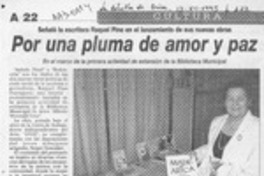 Por una pluma de amor y paz  [artículo].