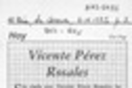 Vicente Pérez Rosales  [artículo] Fap.