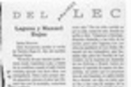 Laguna y Manuel Rojas  [artículo] Hernán Navarrete R.