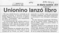 Unionino lanzó libro  [artículo].