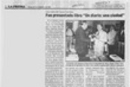 Fue presentado libro "Un diario, una ciudad"