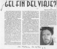El fin del viaje?  [artículo] Mauricio Ostria González.