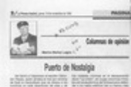Puerto de nostalgia  [artículo] Marino Muñoz Lagos.