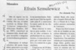 Efraín Szmulewicz  [artículo] Abelardo Troy.