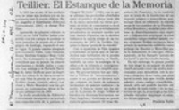 Teillier, el estanque de la memoria  [artículo] Patricio Tello.