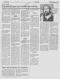 Luchando por no cortar las raíces