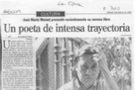 Un poeta de intensa trayectoria  [artículo] Elizabeth Neira.