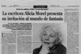 La escritora Alicia Morel presenta su invitación al mundo de fantasía  [artículo] Ximena Poo.
