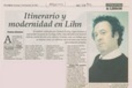 Itinerario y modernidad en Lihn