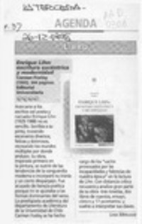 Enrique Lihn, escritura excéntrica y modernidad  [artículo] Lina Meruane.