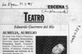 Aurelia, Aurelio  [artículo] Eduardo Guerrero del Río.