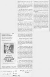 Poesía y situación de Nicanor Parra