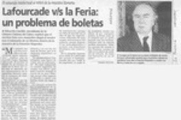 Lafourcade vs la Feria, un problema de boletas  [artículo] / Gabriela Bade M.