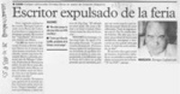 Escritor expulsado de la feria  [artículo].