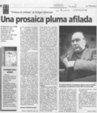 Una prosaica pluma afilada  [artículo] Andrés Gómez.