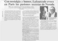 Con nostalgia y humor, Lafourcade evoca en París las pasiones secretas de Neruda