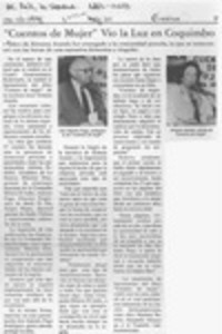 "Cuentos de mujer" vio la luz en Coquimbo  [artículo].