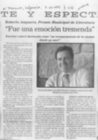 "Fue una emoción tremenda"  [artículo].