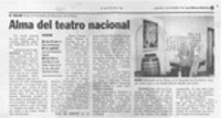 Alma del teatro nacional  [artículo].