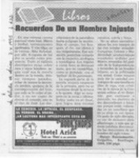 Recuerdos de un hombre injusto  [artículo].