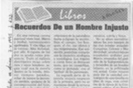 Recuerdos de un hombre injusto  [artículo].