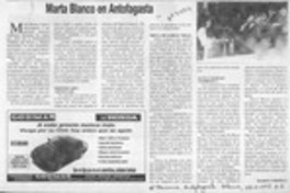 Marta Blanco en Antofagasta  [artículo] Mario Cortés F.