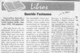 Querido fantasma  [artículo].