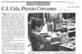 C. J. Cela, Premio Cervantes  [artículo] Rodolfo Garcés Guzmán.