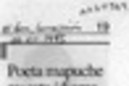 Poeta mapuche rescata idioma de los incas  [artículo].