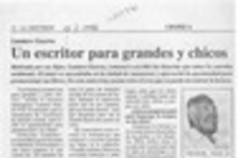 Un Escritor para grandes y chicos  [artículo].