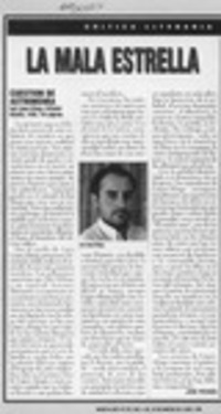 La mala estrella  [artículo] José Promis.